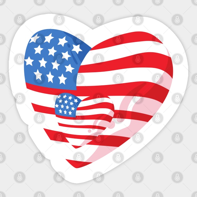 USA Independence Day 1 Sticker by ShubShank